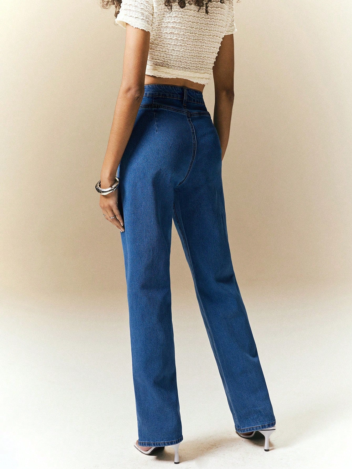 Straight Leg Denim Pants with Twist Trim for Effortless Summer Looks 25 26 27 25-26-27-28-29-30-