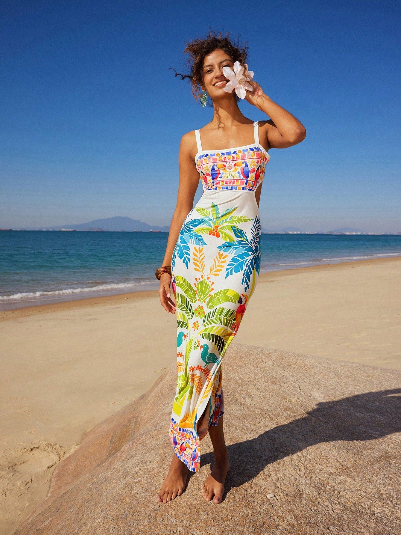 Tropical Vibes: Travachic Women's Side Cutout Cami Dress for Ultimate Vacation Style XS S M XS-S-M-L-XL-