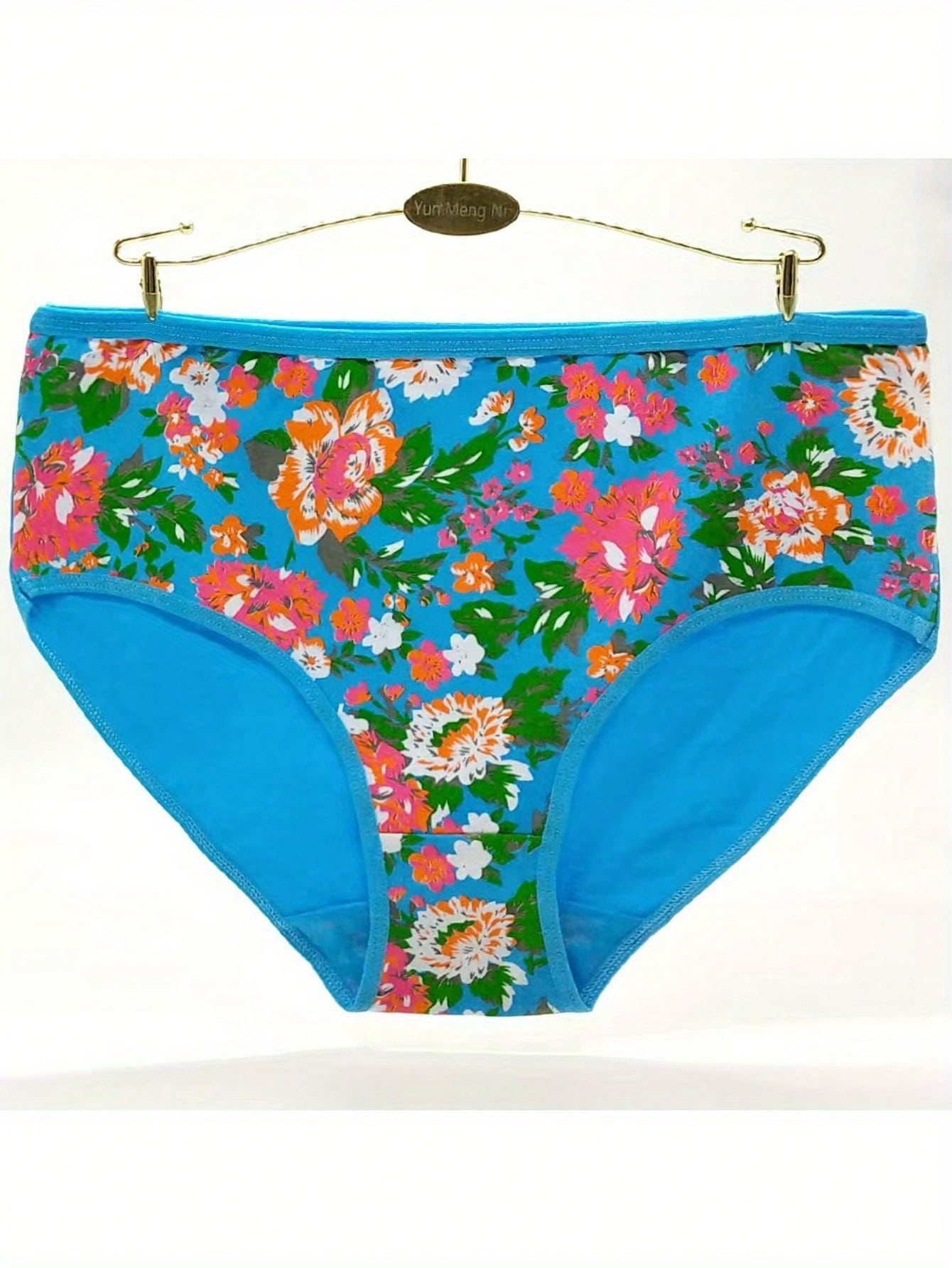 Stylish Comfort: Tuvuye 6-Pack Flower Printed Cotton Panties for Plus Size Women M L XL M-L-XL-