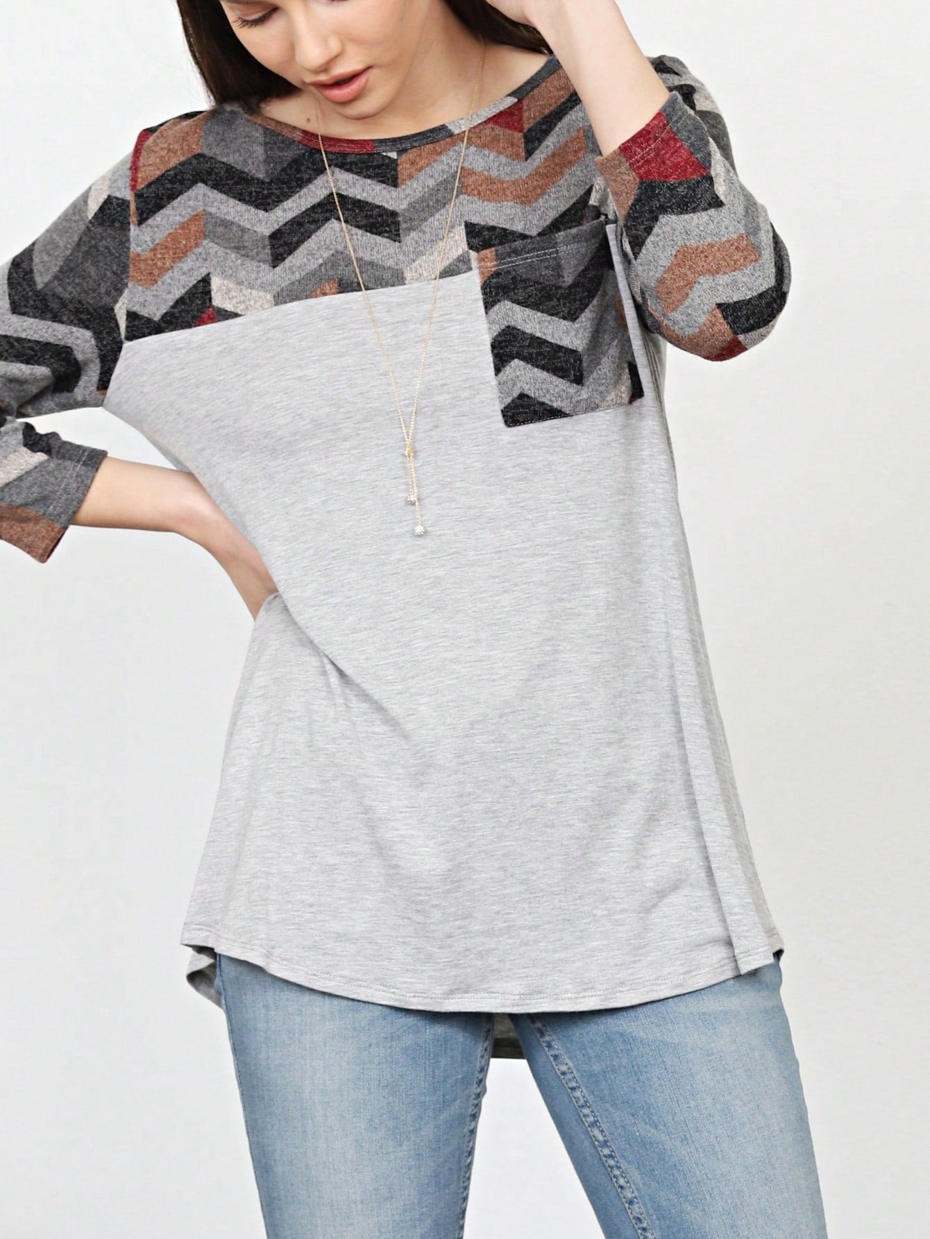 Boho Retro Black and Mint Color Block 60's Rayon Soft Top Blouse with Pocket Black / S Black / M Black / L Black / S-Black / M-Black / L-Black / XL-Black / 1XL-Black / 2XL-Black / 3XL-Black B / S-Black B / M-Black B / L-Black B / XL-Black B / 1XL-Black B / 2XL-Black B / 3XL-H. Grey / S-H. Grey / M-H. Grey / L-H. Grey / XL-H. Grey / 1XL-H. Grey / 2XL-H. Grey / 3XL-Navy Blue / S-Navy Blue / M-Navy Blue / L-Navy Blue / XL-Navy Blue / 1XL-Navy Blue / 2XL-Navy Blue / 3XL-