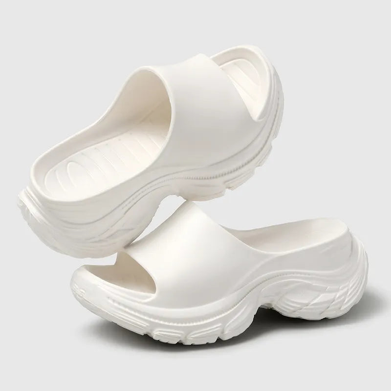 Open Toe Platform Slippers Black / 36-37(US5-6) Black / 38-39(US7-8) Black / 40-41(US9-10) Black / 36-37(US5-6)-Black / 38-39(US7-8)-Black / 40-41(US9-10)-White / 36-37(US5-6)-White / 38-39(US7-8)-White / 40-41(US9-10)-