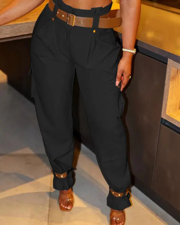 Chic High-Waist Pocket Pants: Elevate Your Style with Effortless Comfort white / S(4) white / M(6) white / L(8-10) white / S(4)-white / M(6)-white / L(8-10)-white / XL(12)-Army green / S(4)-Army green / M(6)-Army green / L(8-10)-Army green / XL(12)-black / S(4)-black / M(6)-black / L(8-10)-black / XL(12)-