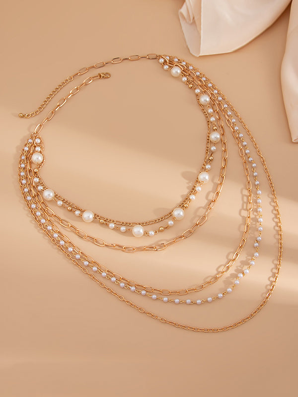 “Normcore Geometric Layered Necklace: Chic Minimalist Accessories for Everyday Elegance”