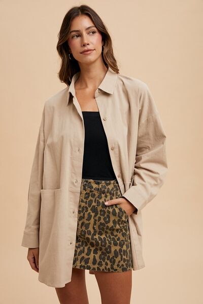 Annie Wear Leopard Denim Mini Skirt Camel / S Camel / M Camel / L Camel / S-Camel / M-Camel / L-Camel / XL-