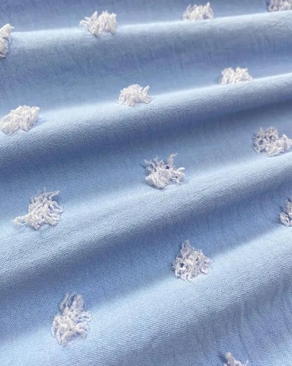 Chic Polka Dot Bandeau Sleeveless Shirred Romper with Button Detail & Tied Accent sky blue / S(4) sky blue / M(6) sky blue / L(8-10) sky blue / S(4)-sky blue / M(6)-sky blue / L(8-10)-sky blue / XL(12)-