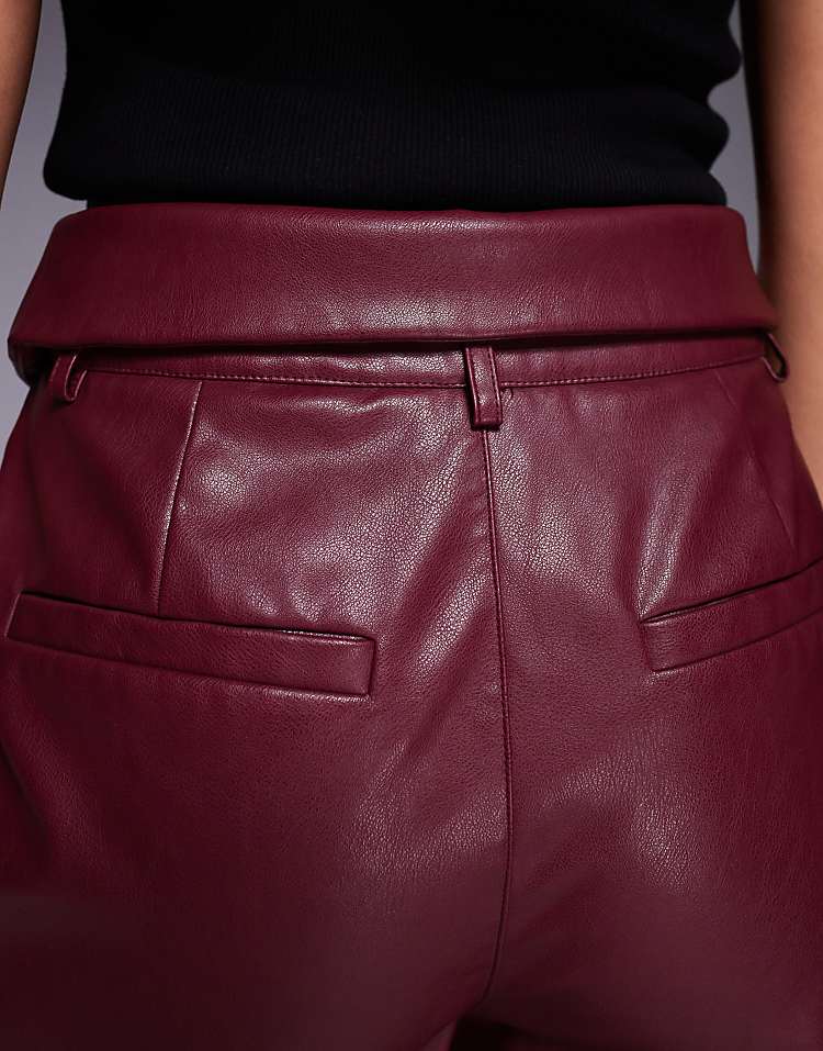 https://images.asos-media.com/products/asos-design-leather-look-wide-leg-pants-with-fold-over-waist-detail-in-burgundy/208657465-4?$n_750w$&wid=750&fit=constrain