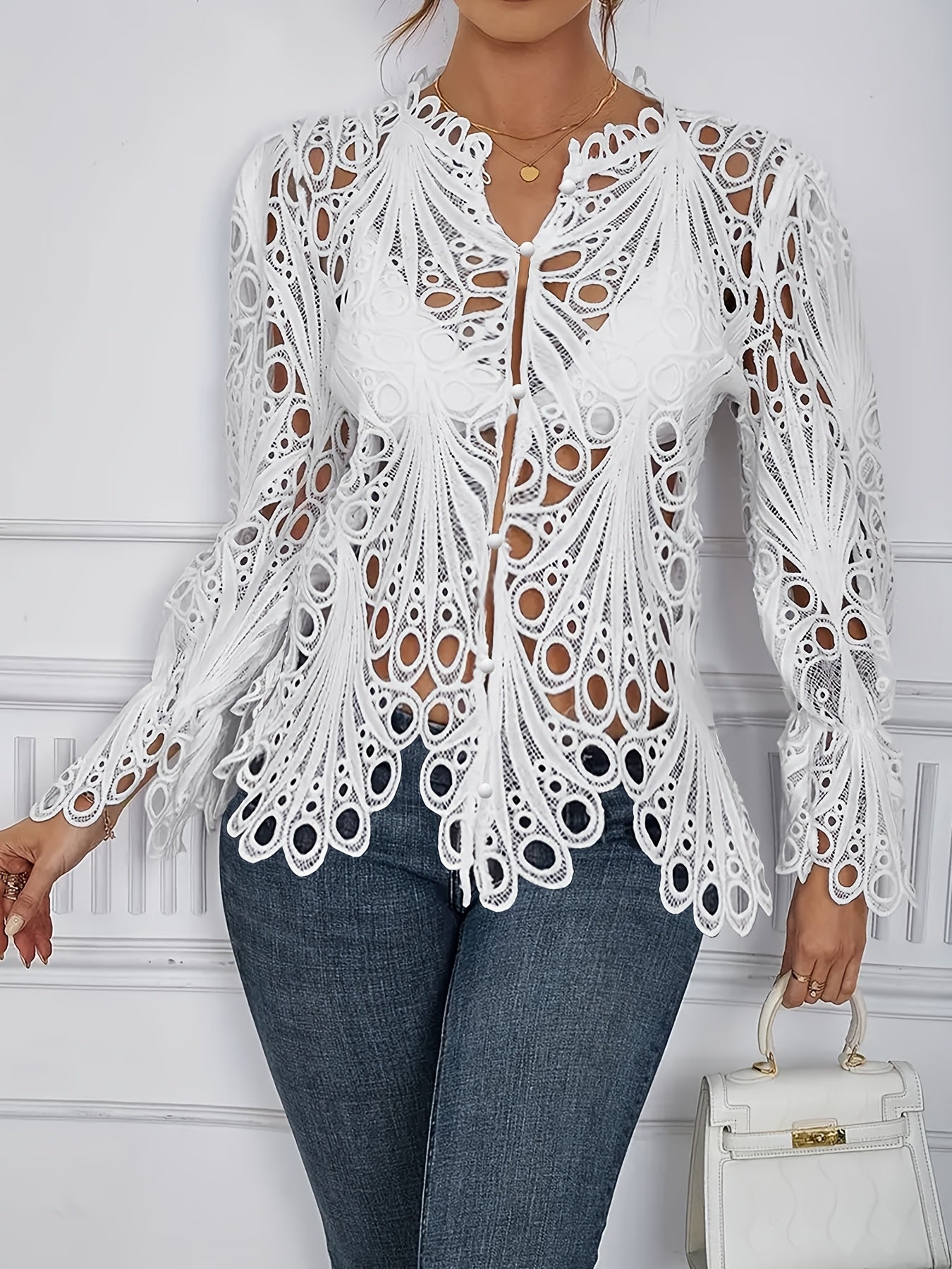 Cropped Asymmetric Shirt Sexy Solid Color Nightclub Semi-Sheer Summer Shirt