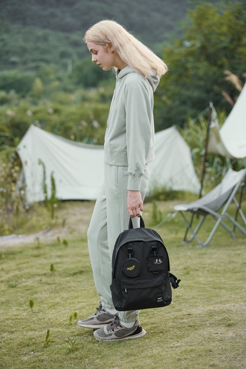 Himawari Waterproof Canvas Backpack Bag with Removable Coin Purse Yellow / One Size Black / One Size Navy / One Size Yellow / One Size-Black / One Size-Navy / One Size-Gray / One Size-Apricot Pink / One Size-Mint / One Size-Pink / One Size-