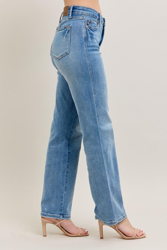 Judy Blue Full Size Tummy Control Vintage Wash Straight Jeans Plus Size Medium / 14W Medium / 0(24) Medium / 16W Medium / 14W-Medium / 0(24)-Medium / 16W-Medium / 18W-Medium / 20W-Medium / 22W-Medium / 24W-Medium / 1(25)-Medium / 3(26)-Medium / 5(27)-Medium / 7(28)-Medium / 9(29)-Medium / 11(30)-Medium / 13(31)-Medium / 15(32)-