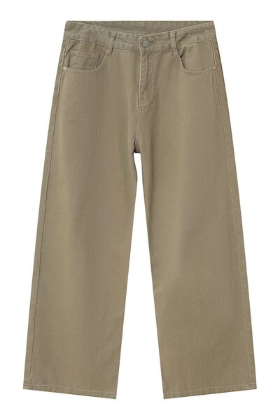 Pocketed Wide Leg Men's Jeans Khaki / S Brown / M Khaki / M Khaki / S-Brown / M-Khaki / M-Brown / L-Black / S-Beige / L-Burgundy / XL-Black / L-Burgundy / M-Beige / XL-Burgundy / L-Burgundy / S-Khaki / XL-Brown / XL-Beige / M-Brown / S-Black / XL-Khaki / L-Beige / S-Black / M-