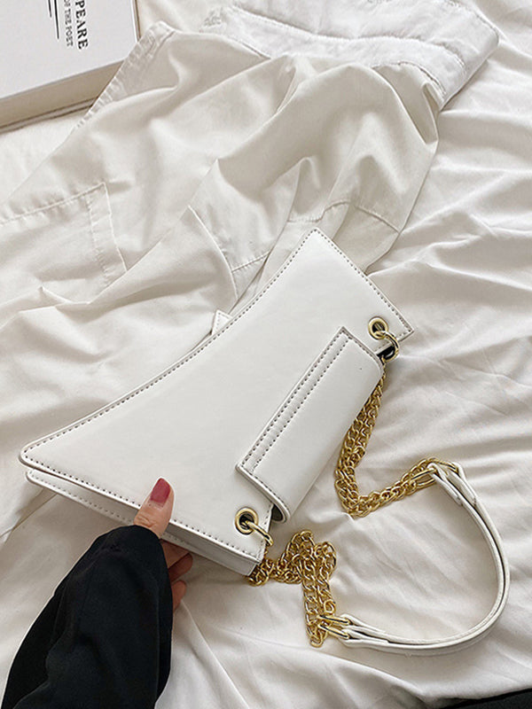 Chic Geometric Chain Zipper Handbag – Elevate Your Style! WHITE / One_size GREEN / One_size BLACK / One_size WHITE / One_size-GREEN / One_size-BLACK / One_size-
