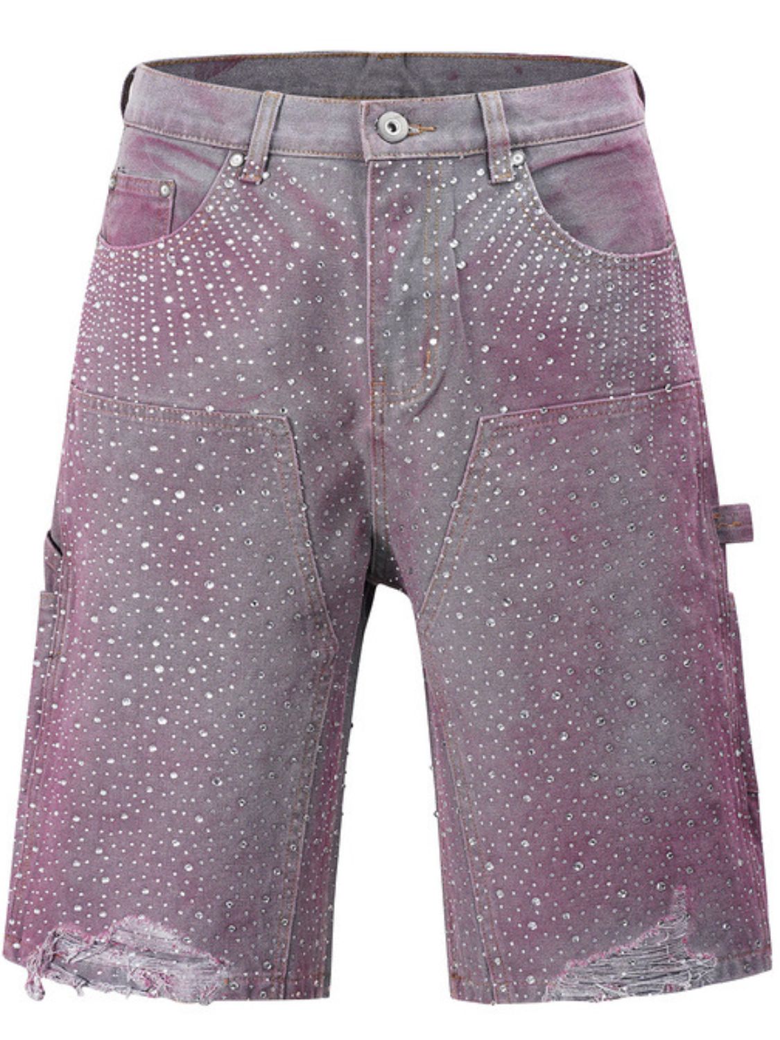 Men's Rhinestone Shorts with Pockets Fuchsia Pink / 34 Black / 30 Black / 32 Fuchsia Pink / 34-Black / 30-Black / 32-Black / 34-Black / 36-Fuchsia Pink / 30-Fuchsia Pink / 32-Fuchsia Pink / 36-