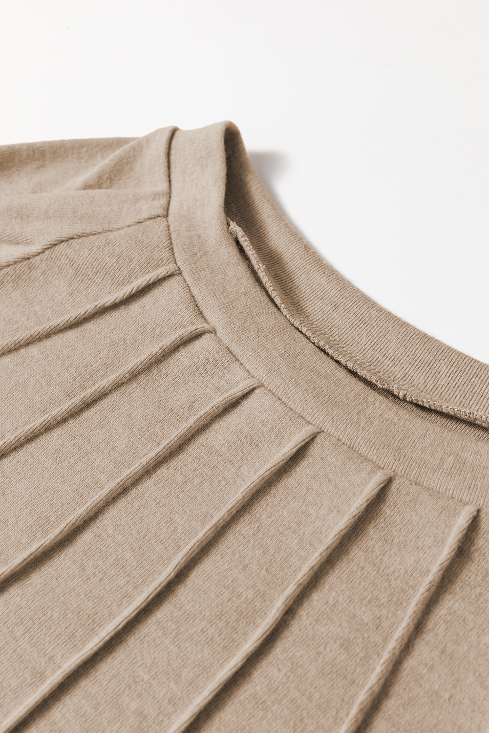 Parchment Seam Detail Lace Contrast Cuffs Raglan Sleeve Top Parchment / S / 75%Polyester+20%Viscose+5%Elastane Parchment / M / 75%Polyester+20%Viscose+5%Elastane