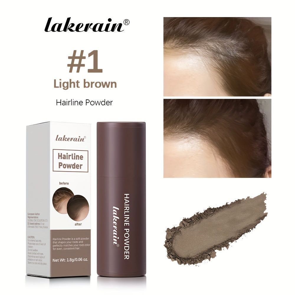 Waterproof Hairline Powder Stick - Long-Lasting Concealer for Gray Roots and Thinning Hair 1# Light Brown