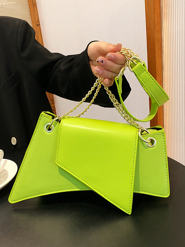 Chic Geometric Chain Zipper Handbag – Elevate Your Style! WHITE / One_size GREEN / One_size BLACK / One_size WHITE / One_size-GREEN / One_size-BLACK / One_size-