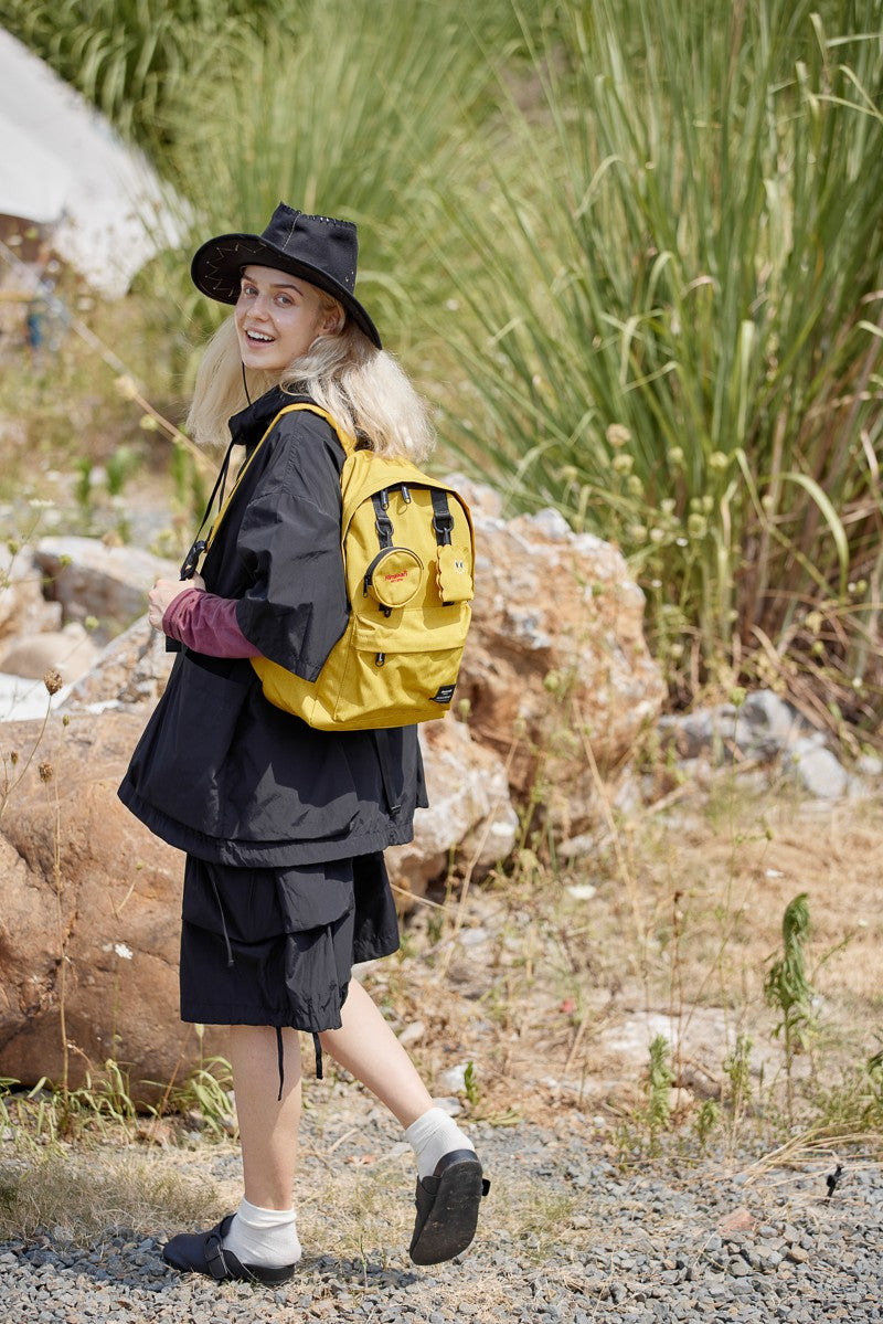 Himawari Waterproof Canvas Backpack Bag with Removable Coin Purse Yellow / One Size Black / One Size Navy / One Size Yellow / One Size-Black / One Size-Navy / One Size-Gray / One Size-Apricot Pink / One Size-Mint / One Size-Pink / One Size-
