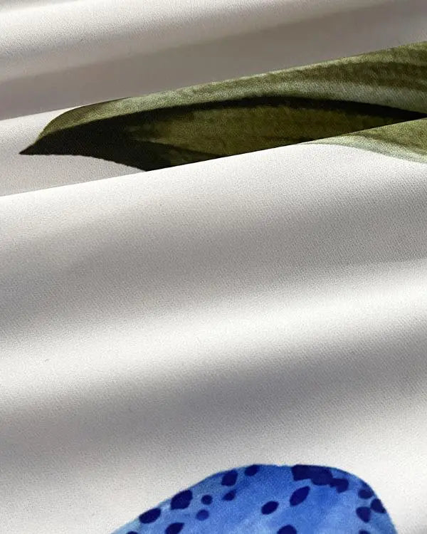 Floral Halo: Chic 2-Piece Halter Top & Drawstring Shorts Set with Pockets blue / S(4) blue / M(6) blue / L(8-10) blue / S(4)-blue / M(6)-blue / L(8-10)-blue / XL(12)-