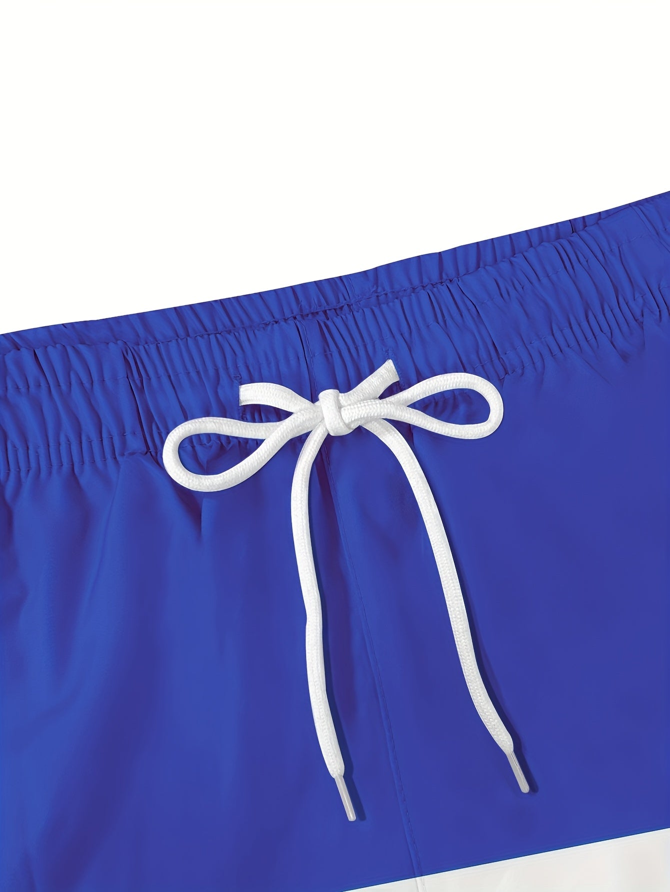 Men'S 2-in-1 Quick-Dry Beach Swim Trunks Summer Loose Shark Print Resort Swim Shorts Dark Blue Gradient Pure Blue Compression Lining, Breathable And Quick-Drying Outdoor Sports Surf Pa