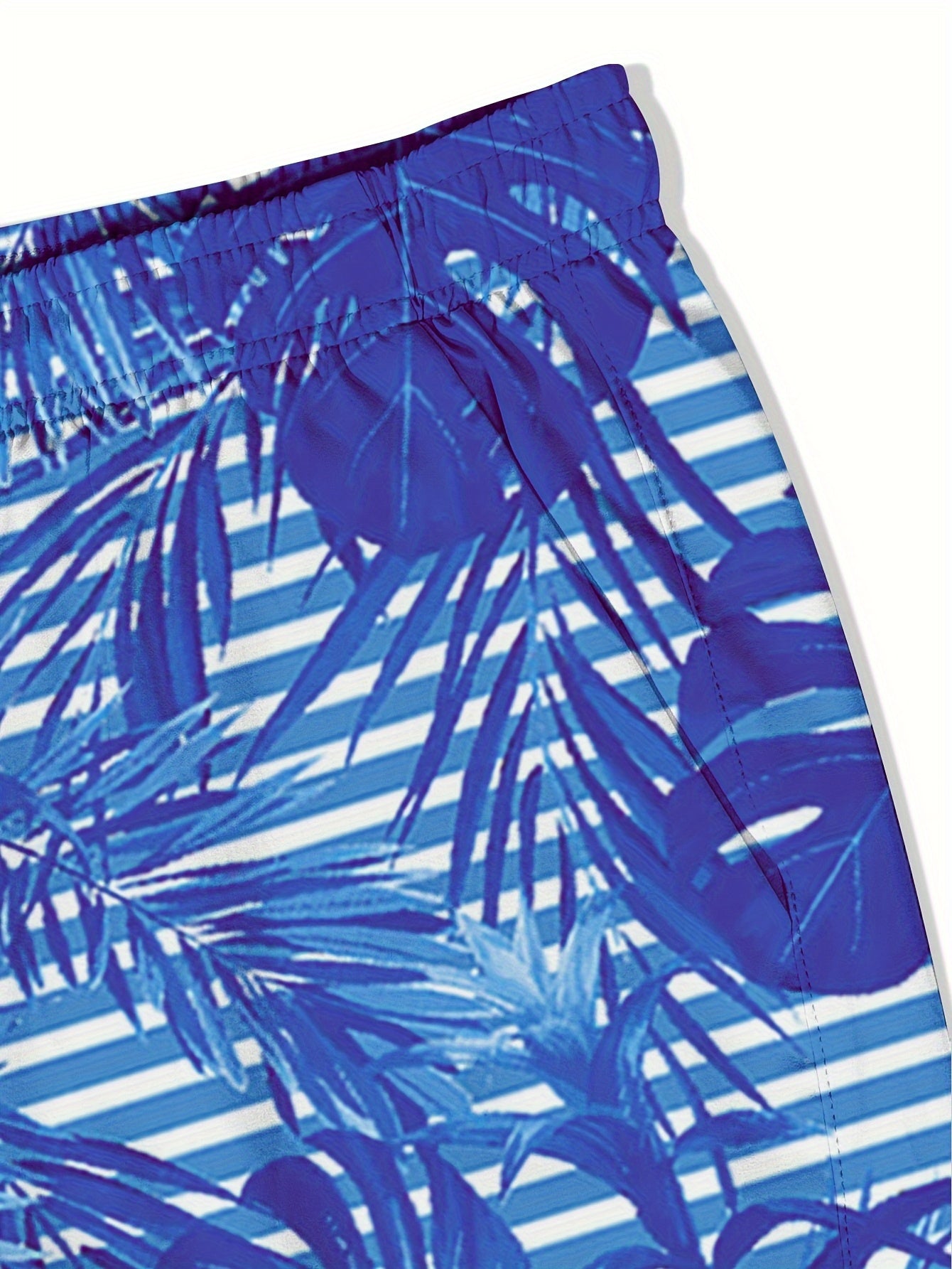 Men's Tropical Print Swim Trunks | Quick-Dry Polyester & Spandex Blend | Adjustable Drawstring Waistband | Built-In Compression Liner | Side Pockets with Drain Holes | Ideal for Beach and Water Sports, Water Sports Apparel |