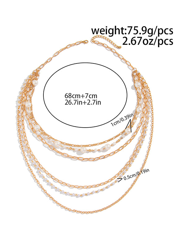 “Normcore Geometric Layered Necklace: Chic Minimalist Accessories for Everyday Elegance” GOLD / One_size GOLD / One_size-