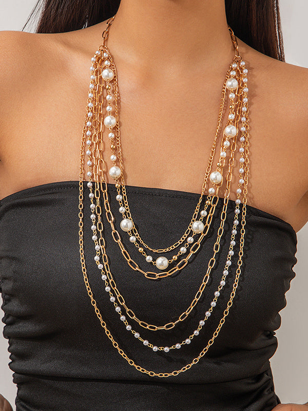 “Normcore Geometric Layered Necklace: Chic Minimalist Accessories for Everyday Elegance”