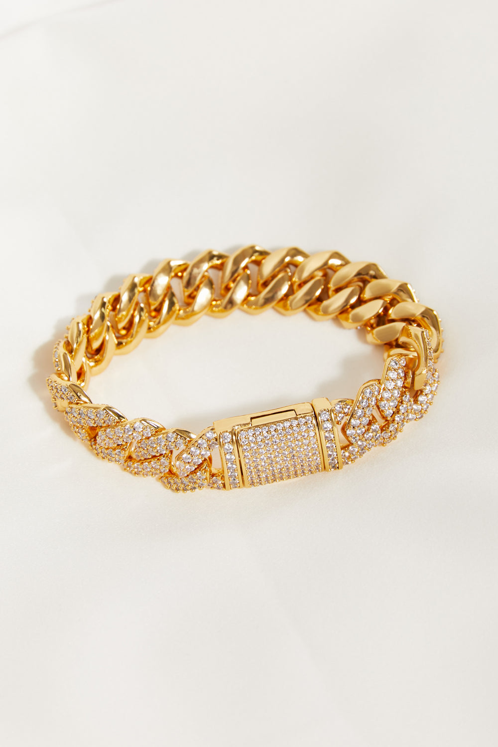 Alloy Inlaid Zircon Bracelet Gold 7