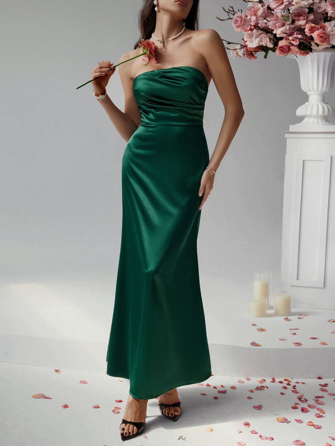 Devine Ruched Tube Maxi Dress Dark Green / M Dark Green / L Rose Gold / S Dark Green / M-Dark Green / L-Rose Gold / S-Dark Green / XL-Tan / S-Tan / M-Tan / L-Tan / XL-Rose Gold / M-Rose Gold / L-Rose Gold / XL-Black / S-Black / M-Black / L-Black / XL-Dark Green / S-