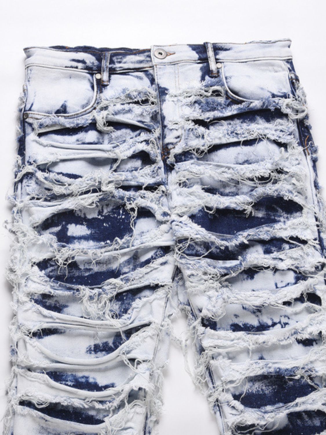 Men's Distressed Raw Hem Straight Jeans Medium / 32=L Medium / 34=XL Medium / S=28 Medium / 32=L-Medium / 34=XL-Medium / S=28-Medium / 30=M-Medium / 36=XXL-