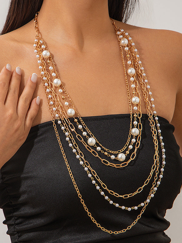 “Normcore Geometric Layered Necklace: Chic Minimalist Accessories for Everyday Elegance”