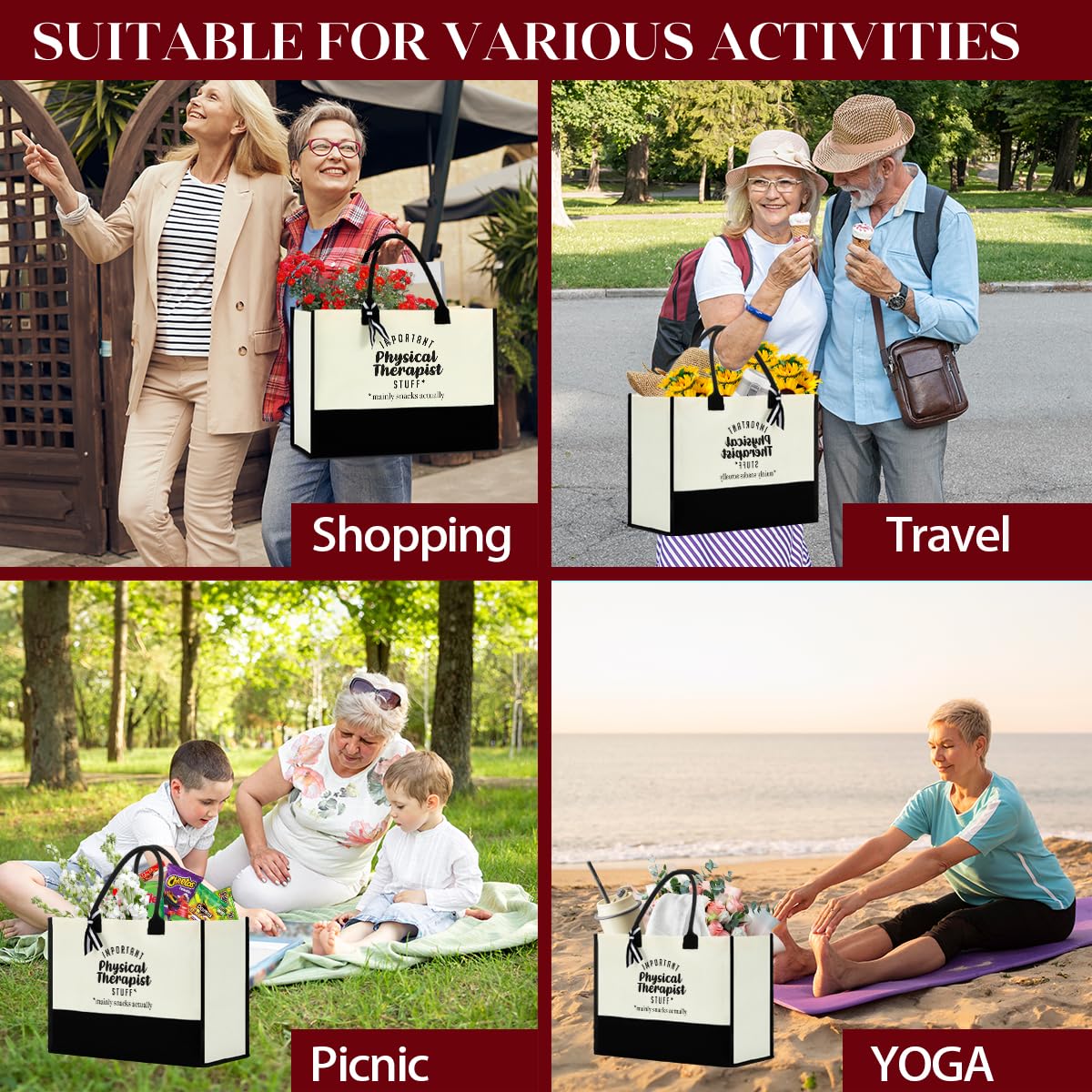 FORBIDDEN PAPER Gifts Tote Bag Important Stuff Tote Gift Gifts Birthday for Shopping Bag Grocery Bag Utility Tote