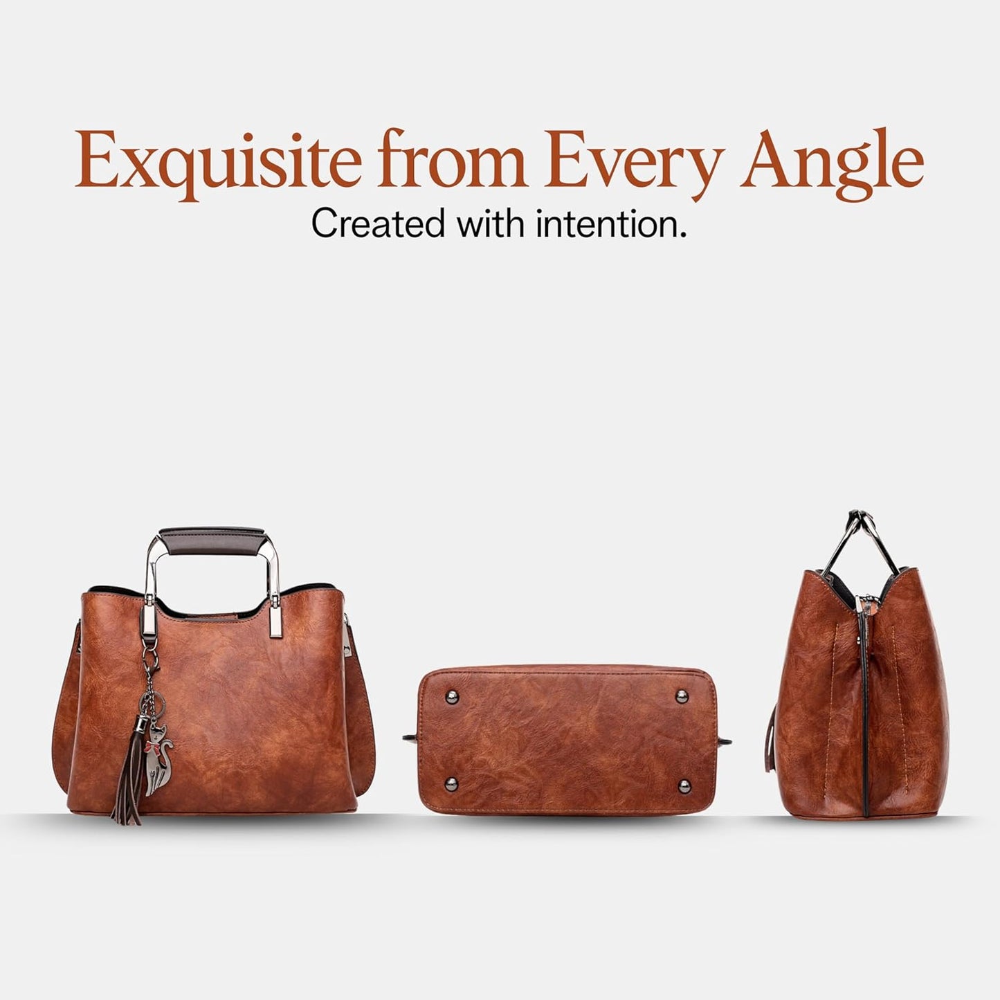 rofozzi Small Vegan Leather Purses for Women, Faux Leather Handbags for women, Top Handle Handbags, Satchel Purse