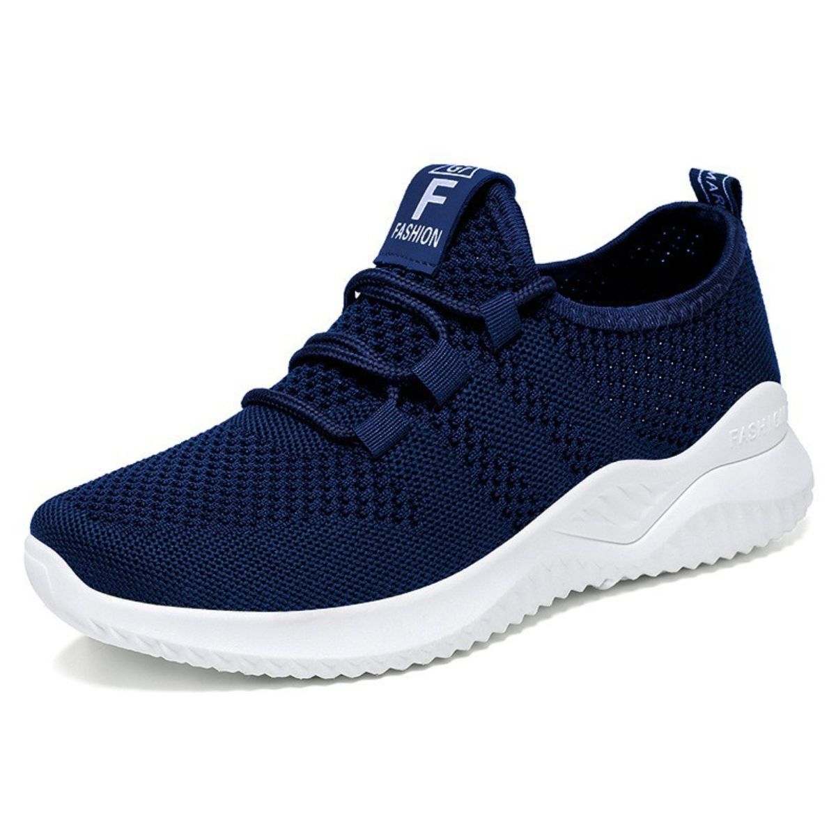 Breathable Mesh Lace Up Athletic Navy