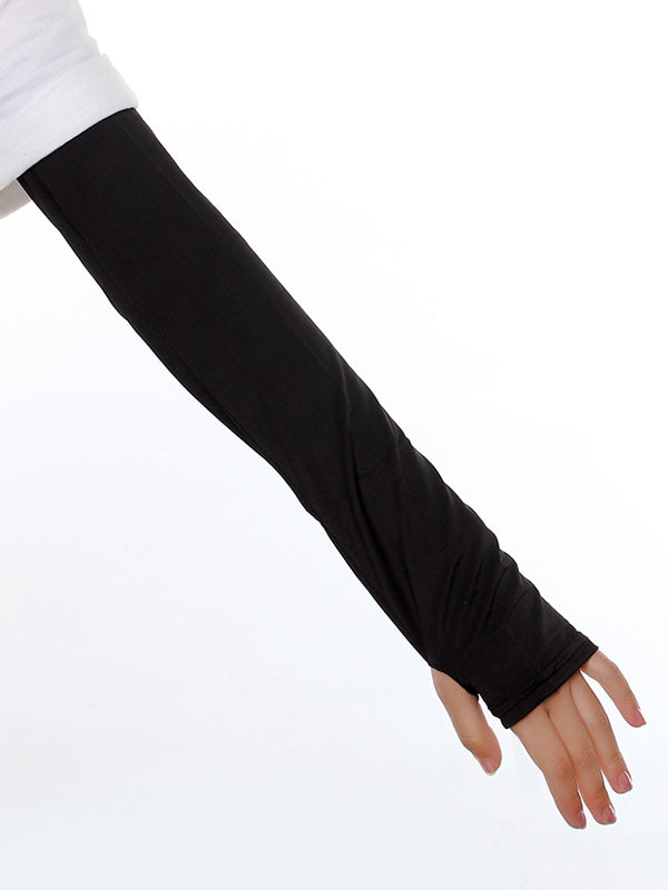 Chic Ice Silk Sun Protection Sleevelets - Effortless Style and Defense Against UV Rays BLACK / One_size WHITE / One_size GRAY / One_size BLACK / One_size-WHITE / One_size-GRAY / One_size-