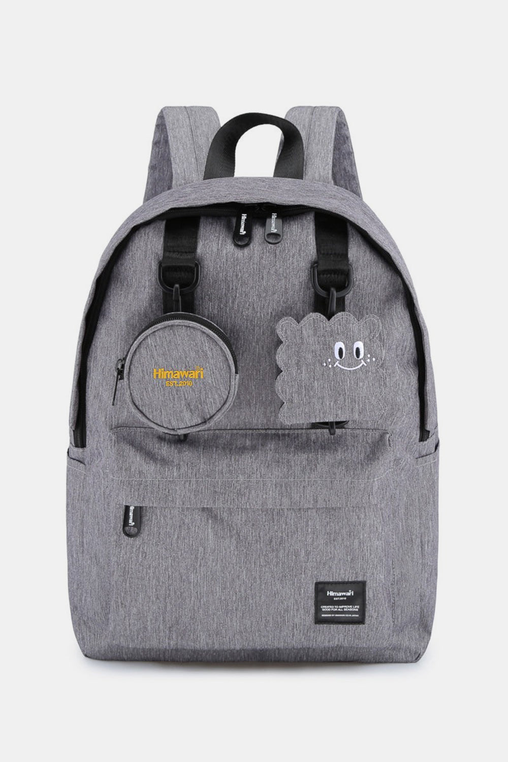 Himawari Waterproof Canvas Backpack Bag with Removable Coin Purse Yellow / One Size Black / One Size Navy / One Size Yellow / One Size-Black / One Size-Navy / One Size-Gray / One Size-Apricot Pink / One Size-Mint / One Size-Pink / One Size-