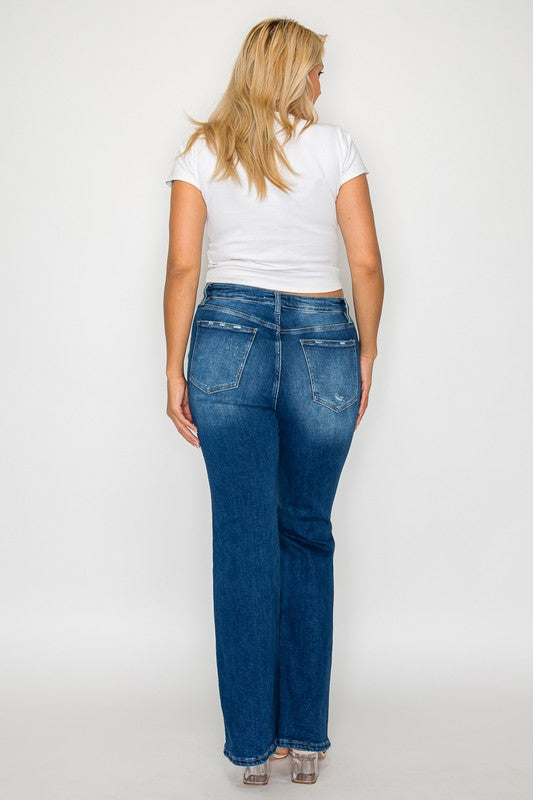 bytos Full Size High Rise Bootcut Jeans with Pockets Medium / 1(25) Medium / 3(26)