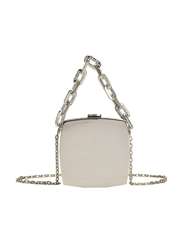 Elevate Your Style with the Original Creation Solid Color Chain Bag GOLD / One_size SILVER / One_size GOLD / One_size-SILVER / One_size-