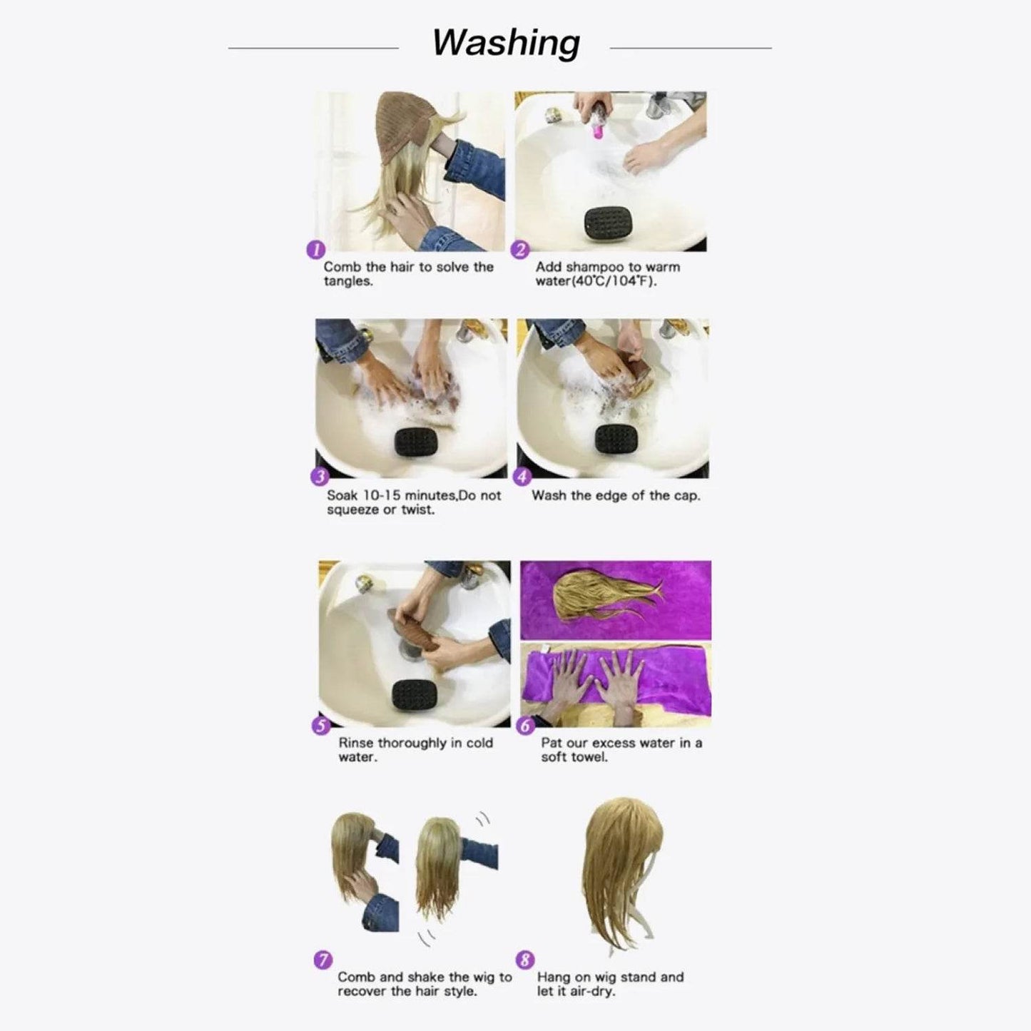 13*3" Lace Front Wigs Synthetic Mid-length Straight 12" 130% Density Black/Pink / One Size