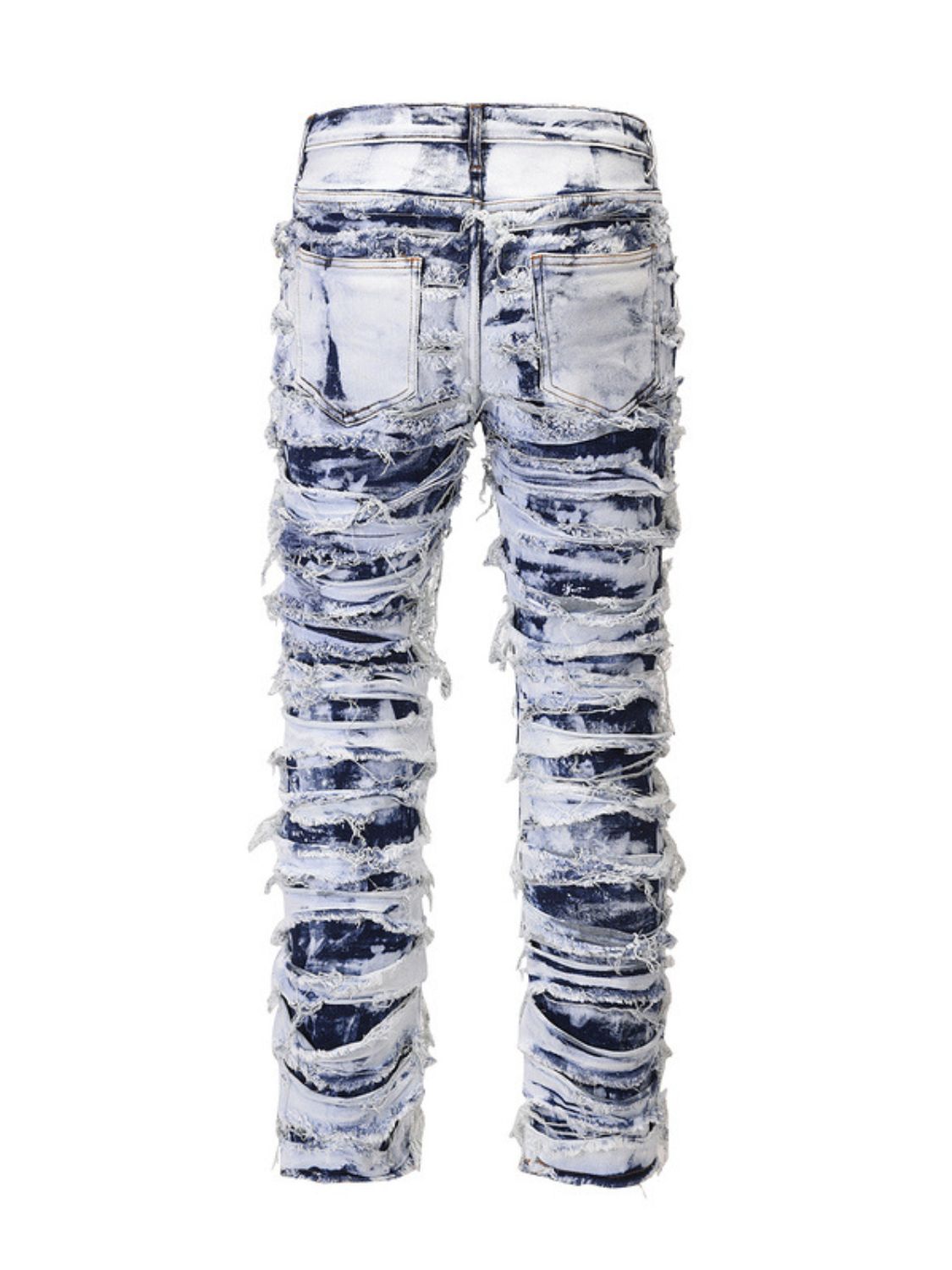 Men's Distressed Raw Hem Straight Jeans Medium / 32=L Medium / 34=XL Medium / S=28 Medium / 32=L-Medium / 34=XL-Medium / S=28-Medium / 30=M-Medium / 36=XXL-