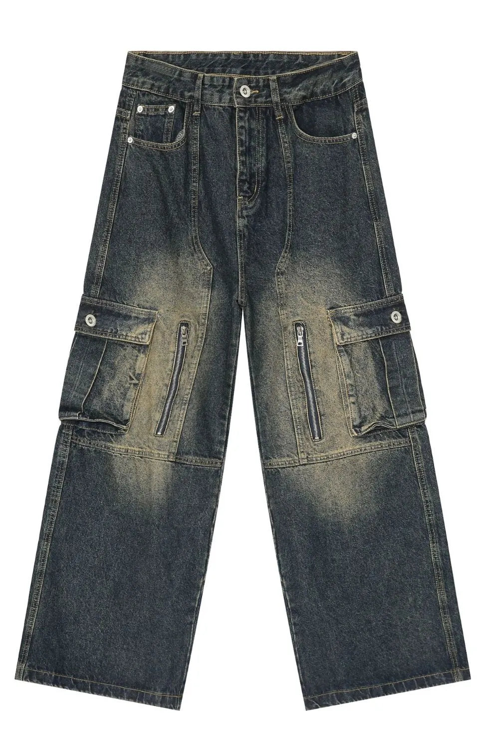 Men's Wide Leg Cargo Jeans Dark / S Dark / M Dark / L Dark / S-Dark / M-Dark / L-Dark / XL-