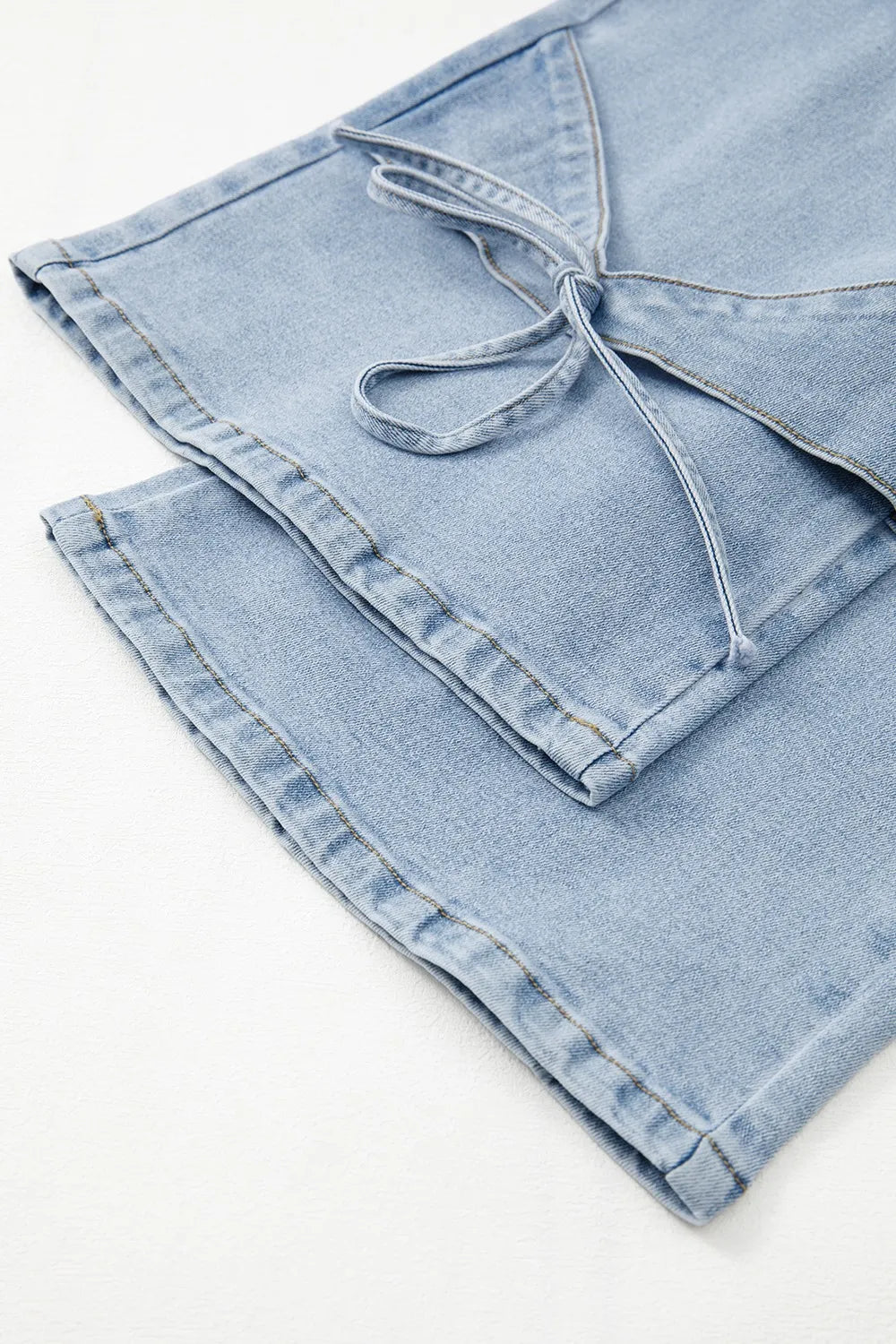 Bowknot Decor Cargo Jeans Light Blue / 6 Light Blue / 8 Light Blue / 10 Light Blue / 6-Light Blue / 8-Light Blue / 10-Light Blue / 12-Light Blue / 14-Light Blue / 16-