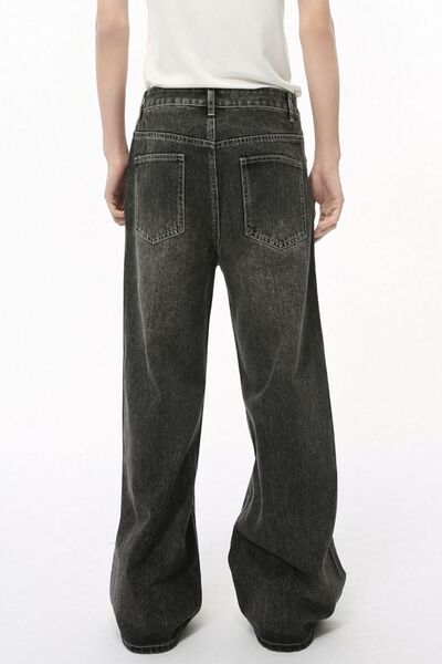 Wide Leg Men's Jeans with Pockets Dark / L Dark / M Dark / XL Dark / L-Dark / M-Dark / XL-Dark / S-