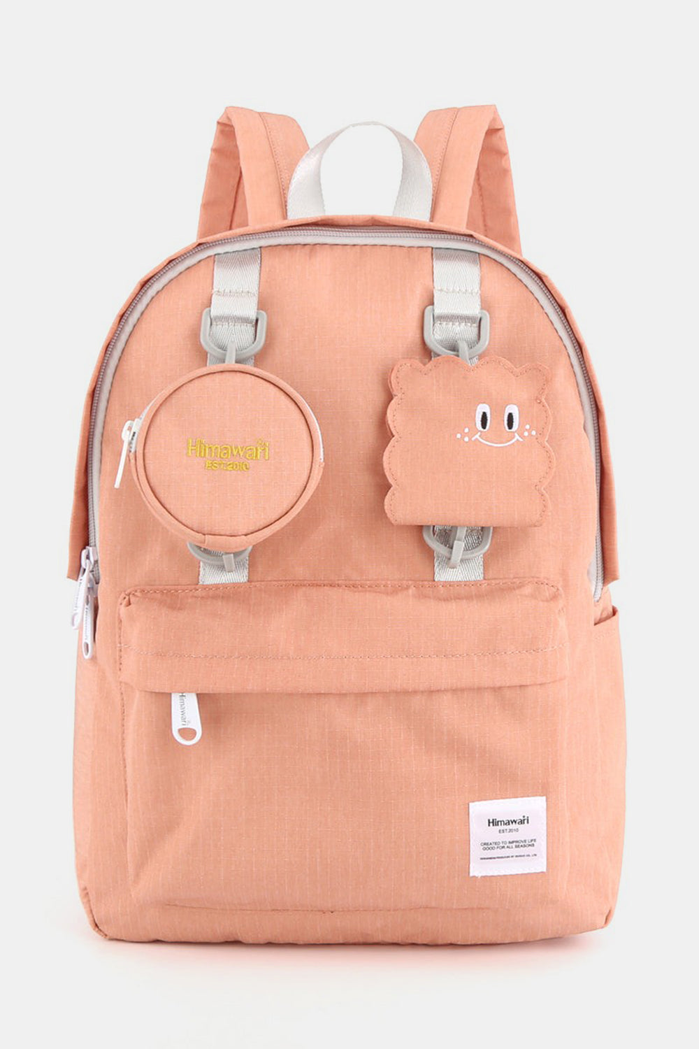 Himawari Waterproof Canvas Backpack Bag with Removable Coin Purse Yellow / One Size Black / One Size Navy / One Size Yellow / One Size-Black / One Size-Navy / One Size-Gray / One Size-Apricot Pink / One Size-Mint / One Size-Pink / One Size-