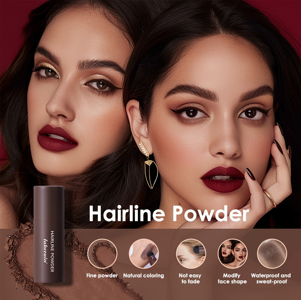 Waterproof Hairline Powder Stick - Long-Lasting Concealer for Gray Roots and Thinning Hair