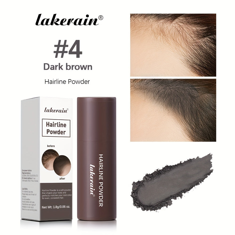 Waterproof Hairline Powder Stick - Long-Lasting Concealer for Gray Roots and Thinning Hair 4# Dark Brown
