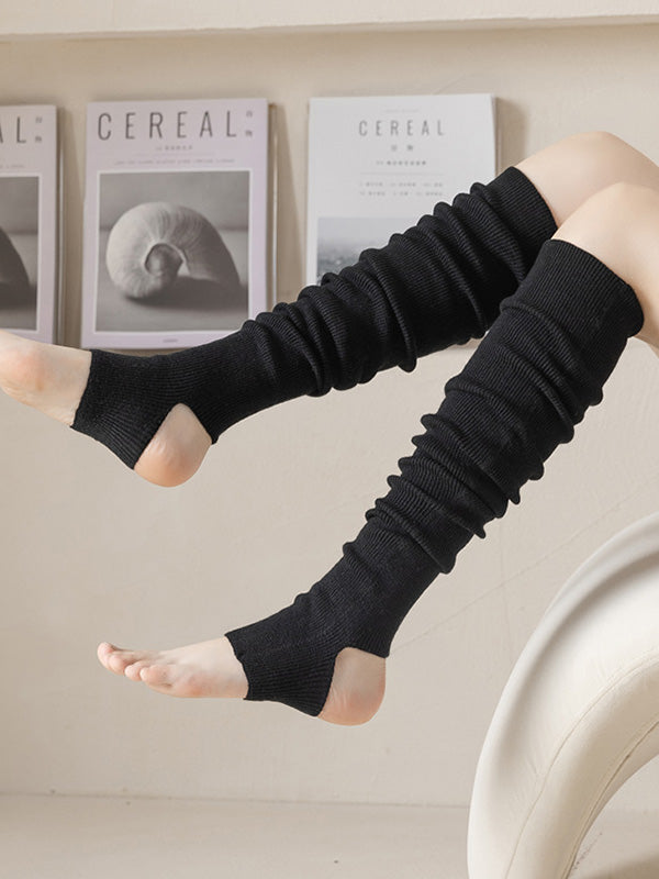 Cozy Knit Wool Leg Warmers - Stylish Solid Color Accessories for Ultimate Comfort BLACK / One_size WHITE / One_size COFFEE / One_size BLACK / One_size-WHITE / One_size-COFFEE / One_size-DARK GRAY / One_size-LIGHT GRAY / One_size-
