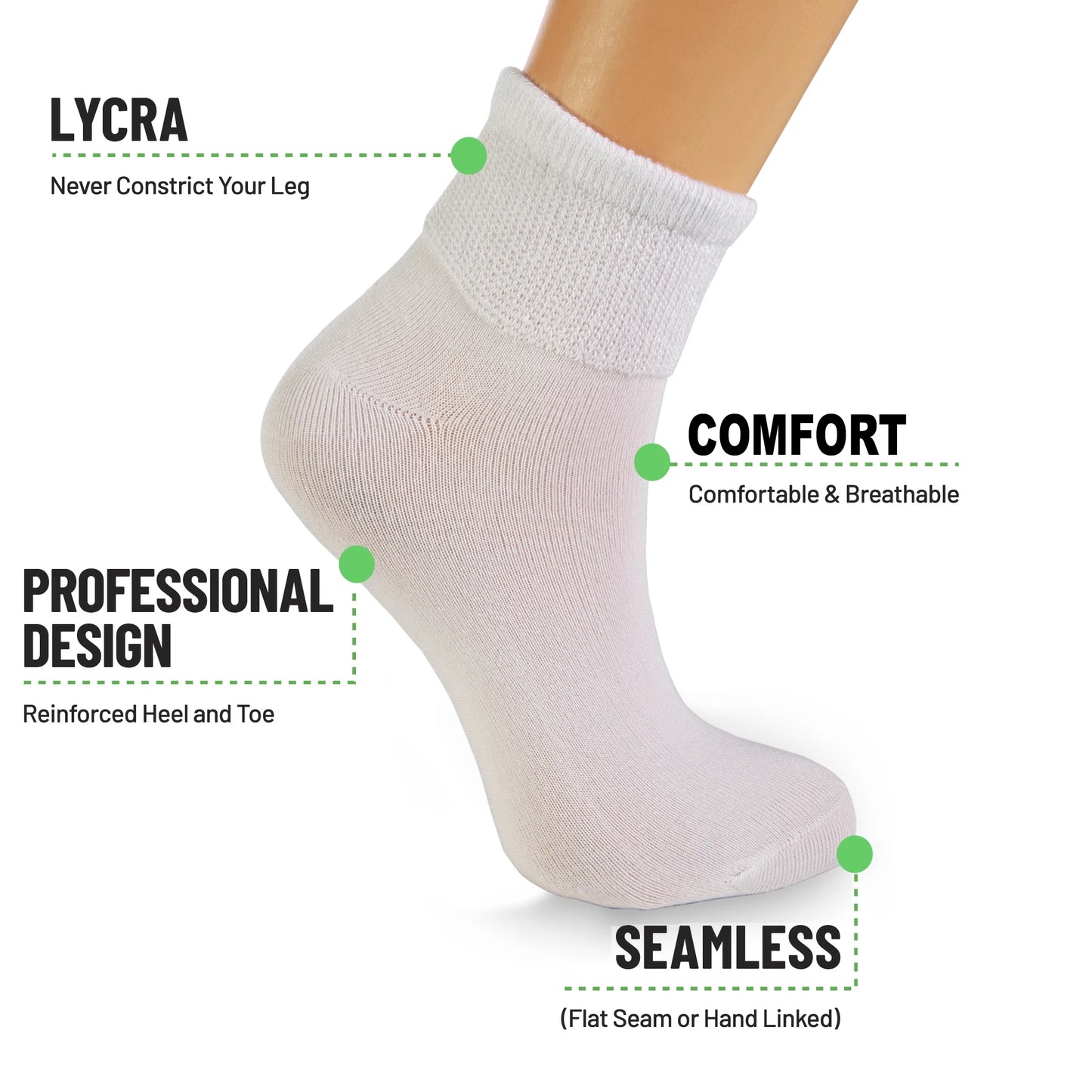 Cotton Diabetic Ankle Socks 3 Pairs Shoe Size 9-11 White / 9-11 / United States Gray / 9-11 / United States Red / 9-11 / United States White / 9-11 / United States-Gray / 9-11 / United States-Red / 9-11 / United States-Pink / 9-11 / United States-Dak Navy / 9-11 / United States-Black / 9-11 / United States-