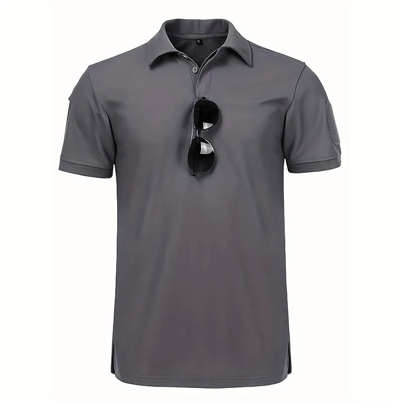 Men's Summer Polo Shirt Short Sleeve Moisture Short Sleeve Collared Shirt Tennis T-Shirt Top