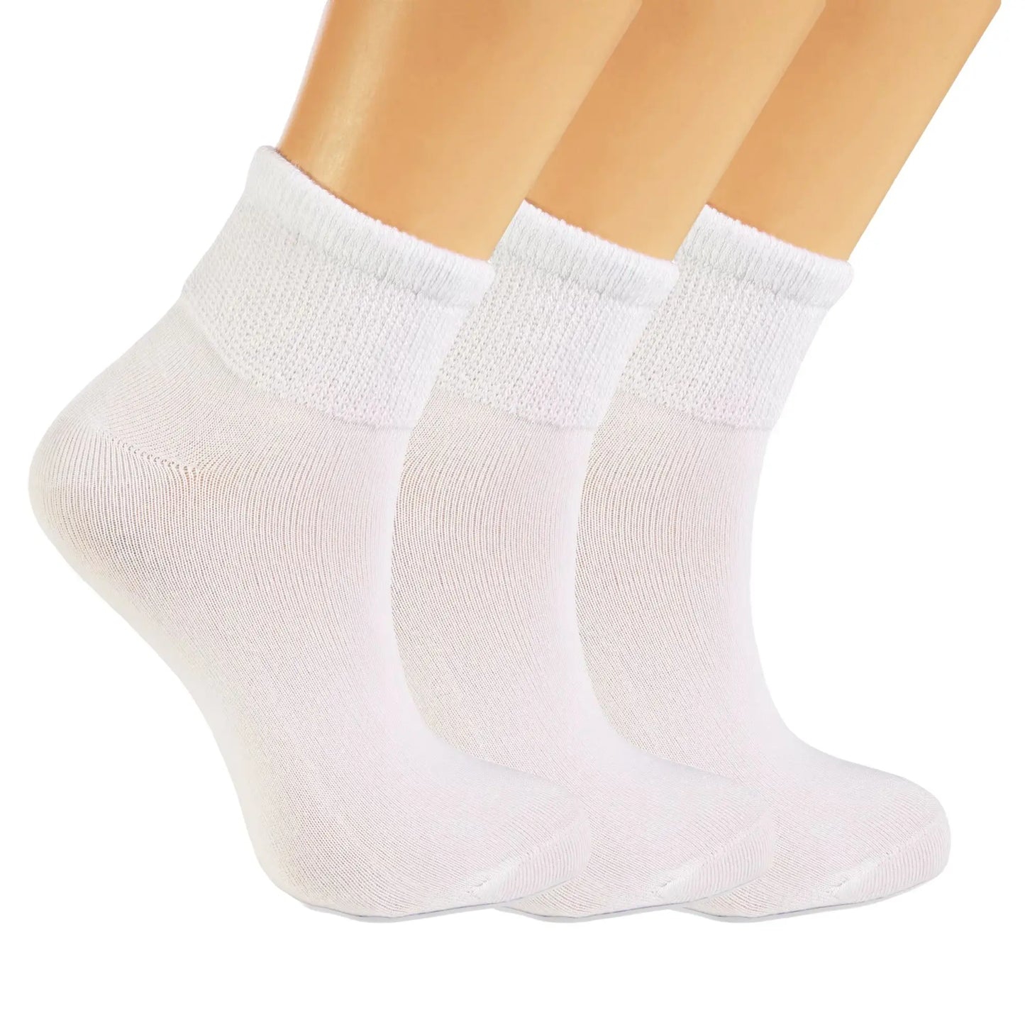 Cotton Diabetic Ankle Socks 3 Pairs Shoe Size 9-11 White / 9-11 / United States Gray / 9-11 / United States Red / 9-11 / United States White / 9-11 / United States-Gray / 9-11 / United States-Red / 9-11 / United States-Pink / 9-11 / United States-Dak Navy / 9-11 / United States-Black / 9-11 / United States-