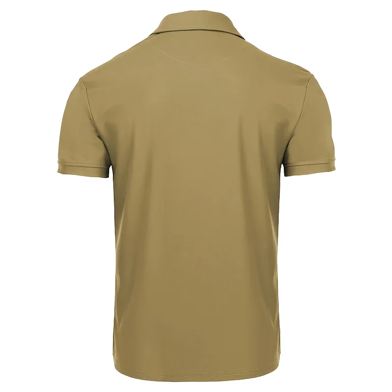 5Pcs Men's Casual Street Short-Sleeved Lapel Polo Shirts Quick-Drying T-Shirt