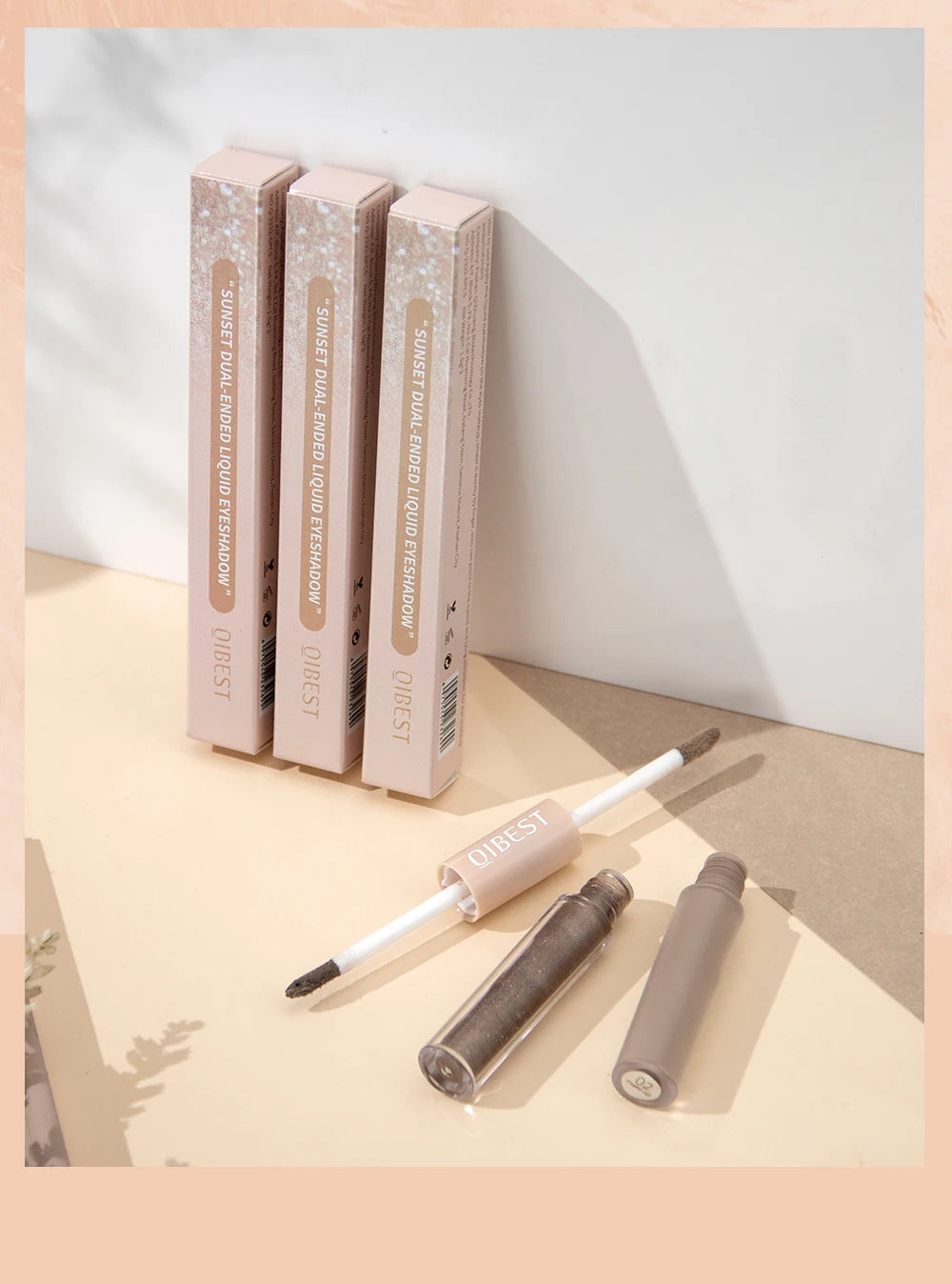 Double End Glitter Matte Eye shadow Stick Pencil Waterproof Bicolor Shimmer